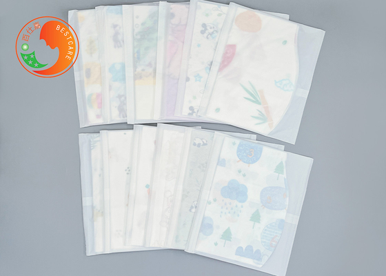 Toddlers Feeding Custom Printed Disposable Bibs With Catch Pocket Tear Resistant Apron