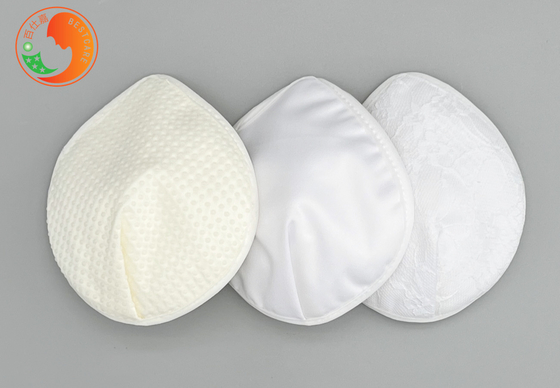 Drop Shape Washable Breast Pads Milk Feeding OEM Reusable Nipple Pads