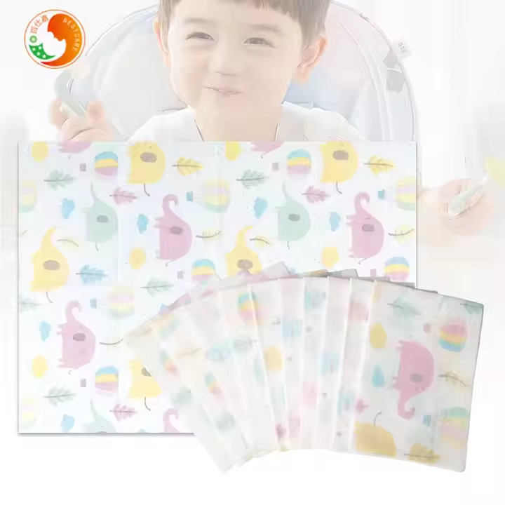 Animal Alphabet Theme Disposable Stick On Placemats Baby Kids Toddler Placemat Restaurant Table Sticky Place Mats